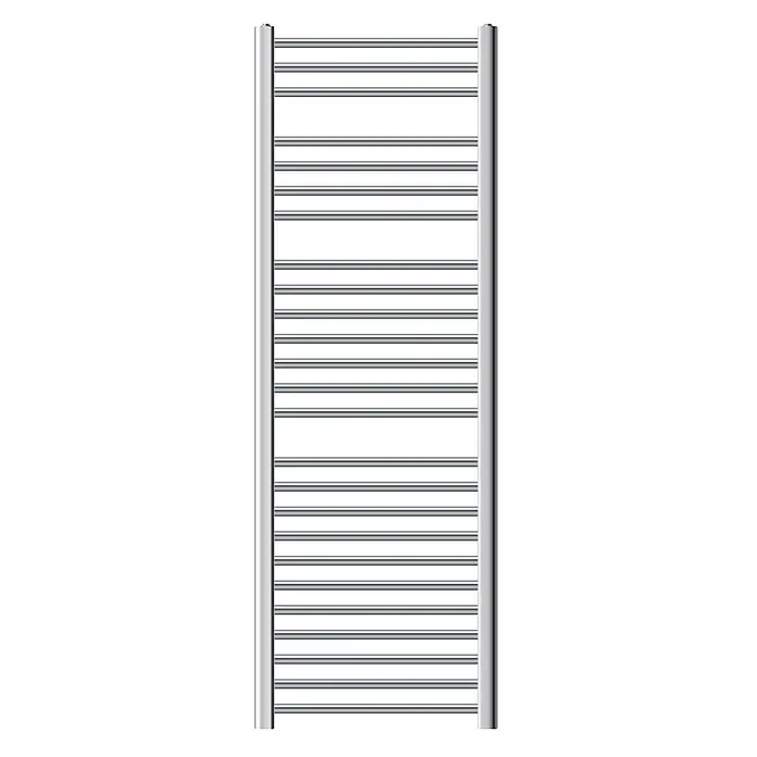 LuxeBath Elektro-Badheizkörper Handtuchwärmer Elektrisch 500x1500 mm Chrome gebogen mit Heizstab 1200W -  - Verchromter Handtuchheizkörper mit mehreren horizontalen Stangen.
