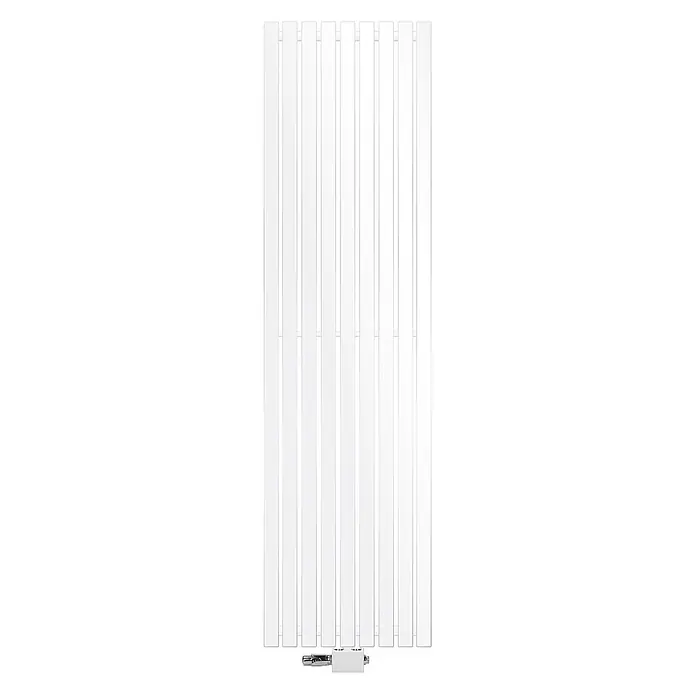 LuxeBath Badheizkörper Badheizkörper einlagig 480x1800 mm Mittelanschluss Weiß 900 W - Weiß - Moderner, hoher, weißer Vertikalheizkörper mit Flachpaneelen und Bodenventil.