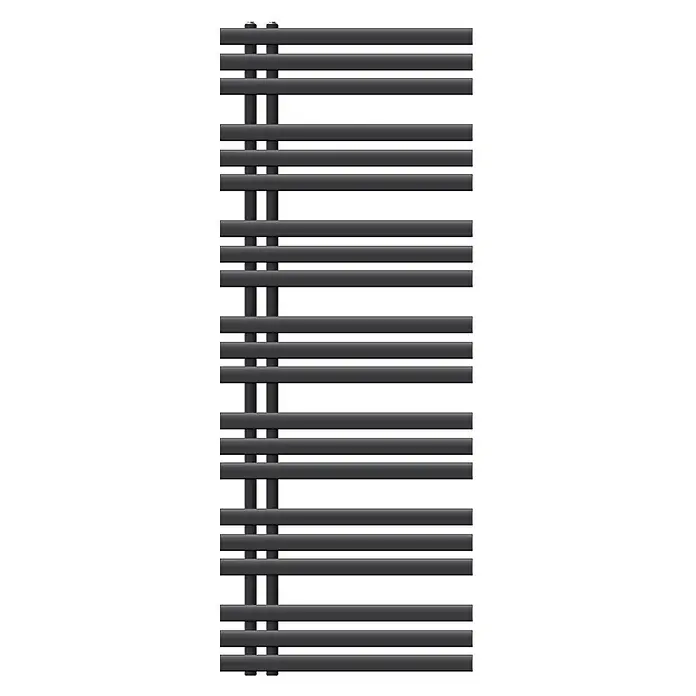 LuxeBath Badheizkörper Design Handtuchheizkörper Handtuchwärmer Mittelanschluss Radiator - B x H: 60 x 160 mm, Anthrazit - Dunkelgrauer moderner Paneelheizkörper mit horizontalen und vertikalen Rohren.