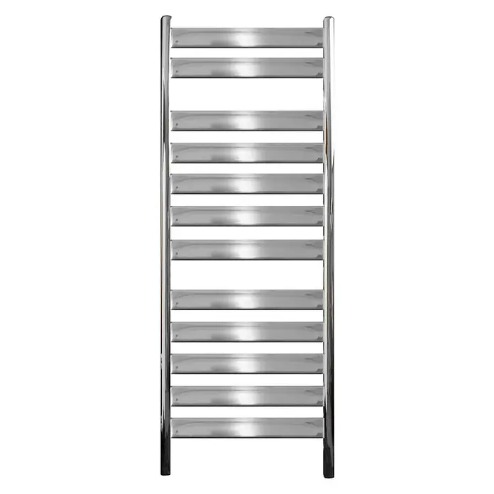 ECD Germany Badheizkörper Tharr Heizkörper Handtuchtrockner Badezimmer Heizung für Handtücher - B x H: 50 x 95 mm, Chrom - Polierter Chrom-Handtuchwärmer mit mehreren horizontalen Stangen.