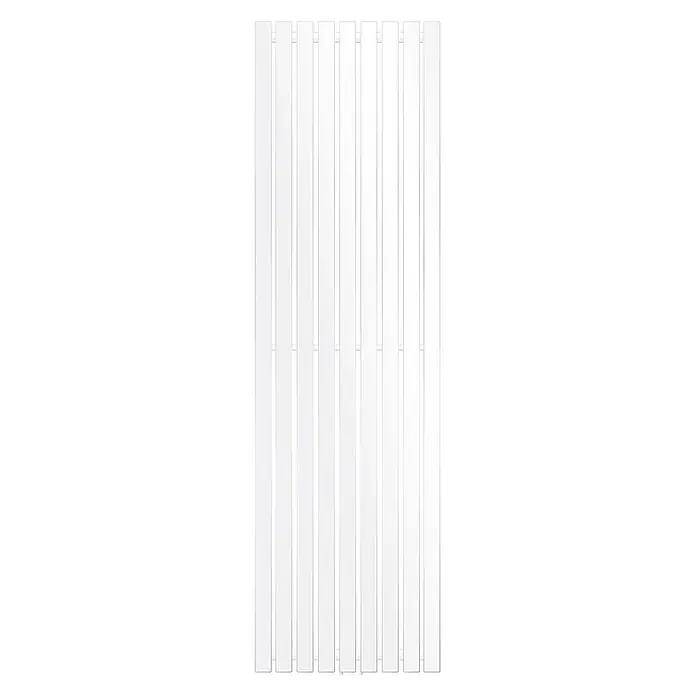LuxeBath Badheizkörper Design Handtuchheizkörper Handtuchwärmer Mittelanschluss Radiator - B x H: 48 x 160 mm, Weiß - Weißer vertikaler Paneelheizkörper mit mehreren flachen Platten.