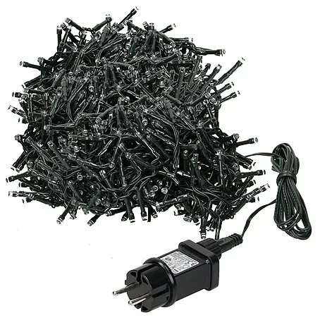 ECD Germany  LED-Lichterkette 1800 LEDs 36m für Innen & Außen IP44 Warmweiß