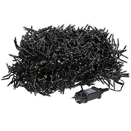 ECD Germany  LED-Clusterlichterkette 3000 LEDs 22m für Innen & Außen IP44 Warmweiß