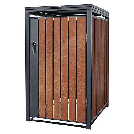 ML-Design  Mülltonnenbox Mülltonnencontainer mit Klappdeckel/Tür für 1 Tonne 120 oder 240 Liter