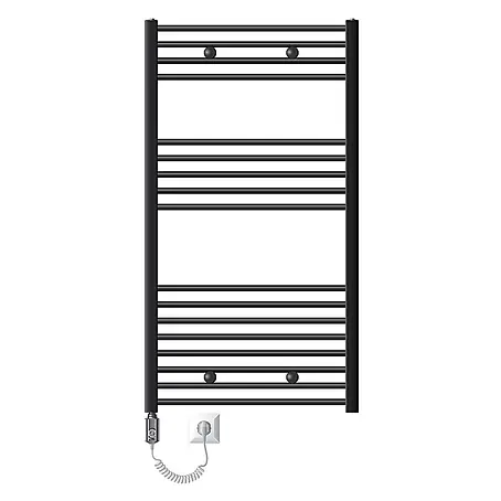 LuxeBath  Elektro-Badheizkörper Handtuchwärmer mit Heizstab 750x1200 mm gerade Anthrazit 1200W