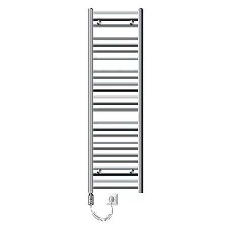 LuxeBath  Elektro-Badheizkörper Handtuchwärmer mit Heizstab 400x1500 mm gerade Chrome 900W