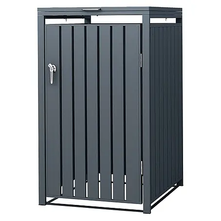 ML-Design  Mülltonnenbox Mülltonnenbox 1er 240L 68x80x120cm Anthrazit Klappdeckel