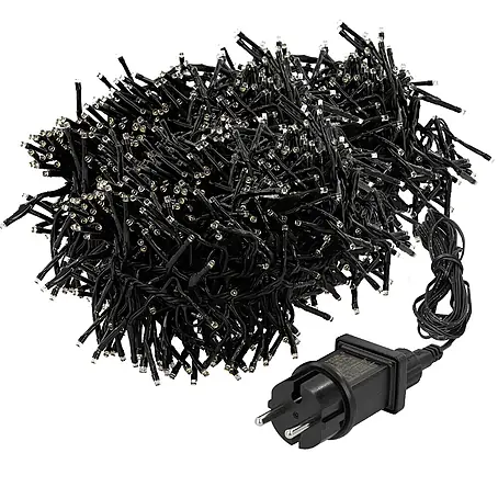 ECD Germany  LED-Clusterlichterkette 2016 LEDs 14,5m für Innen & Außen IP44 Warmweiß