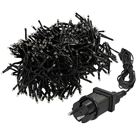 ECD Germany  LED-Clusterlichterkette 576 LEDs 4m für Innen & Außen IP44 Warmweiß