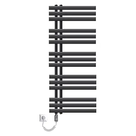 LuxeBath  Elektro-Badheizkörper Handtuchheizkörper Elektrisch mit Heizstab 500x1200mm Anthrazit 900W