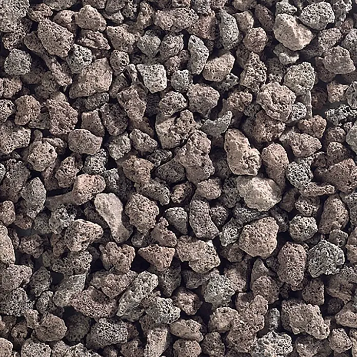 Prestohum Bodenabdeckung Naturlava - 20 l - Nahaufnahme von Lavagestein, ideal für Gartenbau, Aquarien oder als dekoratives Element. Die poröse Struktur bietet exzellente Drainage.