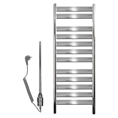 ECD Germany  Elektro-Badheizkörper Designheizkörper Chrom 500x950mm Heizstab 600W