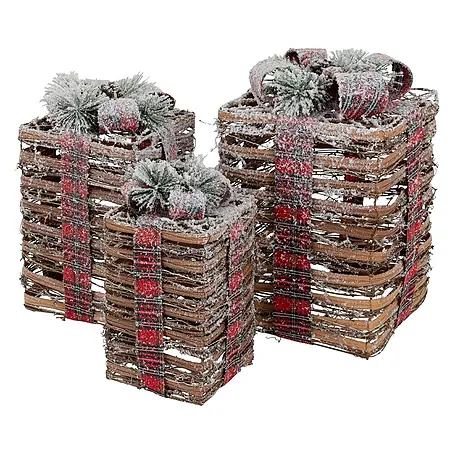 ECD Germany  LED-Weihnachtsdekofigur LED Dekolicht Geschenkboxen Weihnacht Dekoobjekt
