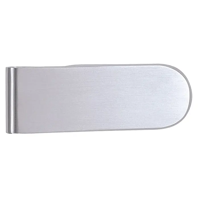 Diamond Doors Glastürbeschlag Sky PZ - Edelstahloptik, Bandbohrung/Bänder: Studio 2-teilig, Verschließbar - Silberfarbene Geldscheinklammer aus Metall mit abgerundeten Ecken. Das perfekte Accessoire für einen stilvollen Alltag.