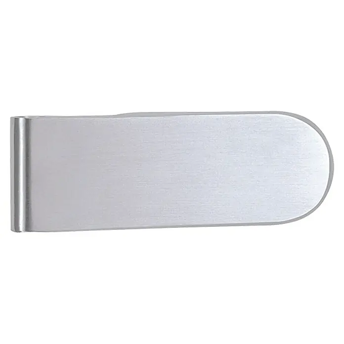 Diamond Doors Glastürbeschlag Sky PZ - Edelstahloptik, Bandbohrung/Bänder: Studio 2-teilig, Verschließbar - Silberfarbene Geldscheinklammer aus Metall mit abgerundeten Ecken. Das perfekte Accessoire für einen stilvollen Alltag.