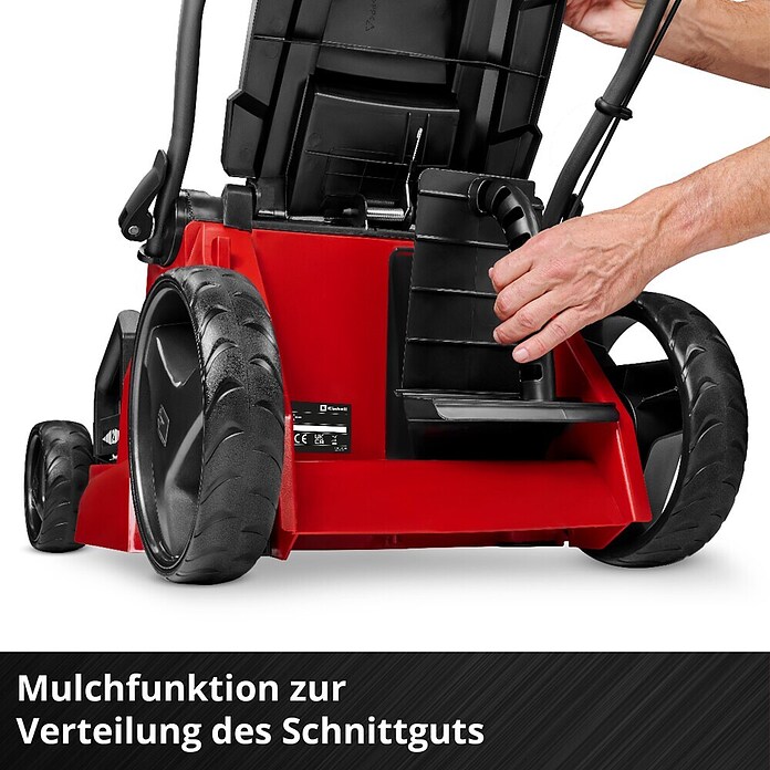 Einhell Power X-Change Cortacésped de batería (36 V, Iones de litio, 4 Ah, 2 baterías, Ancho de corte: 43 cm)