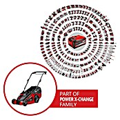 Einhell Power X-Change Cortacésped de batería (36 V, Iones de litio, 4 Ah, 2 baterías, Ancho de corte: 43 cm)