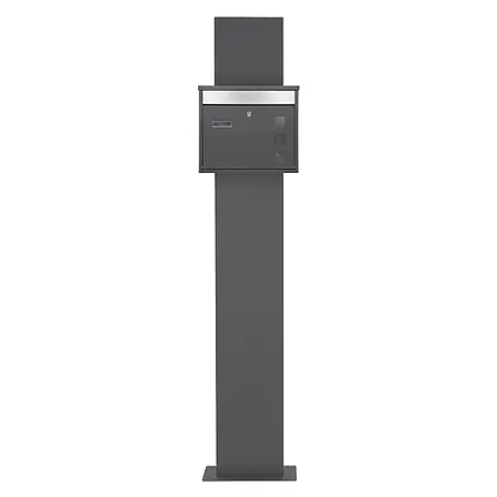 ML-Design  Standbriefkasten Briefkastenanlage mit Ständer Anthrazit 170cm Mailbox mit Pfosten