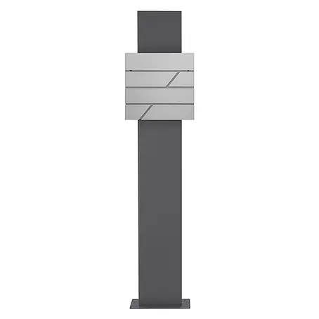 ML-Design  Standbriefkasten Briefkastenanlage mit Ständer Anthrazit 170cm Mailbox mit Pfosten
