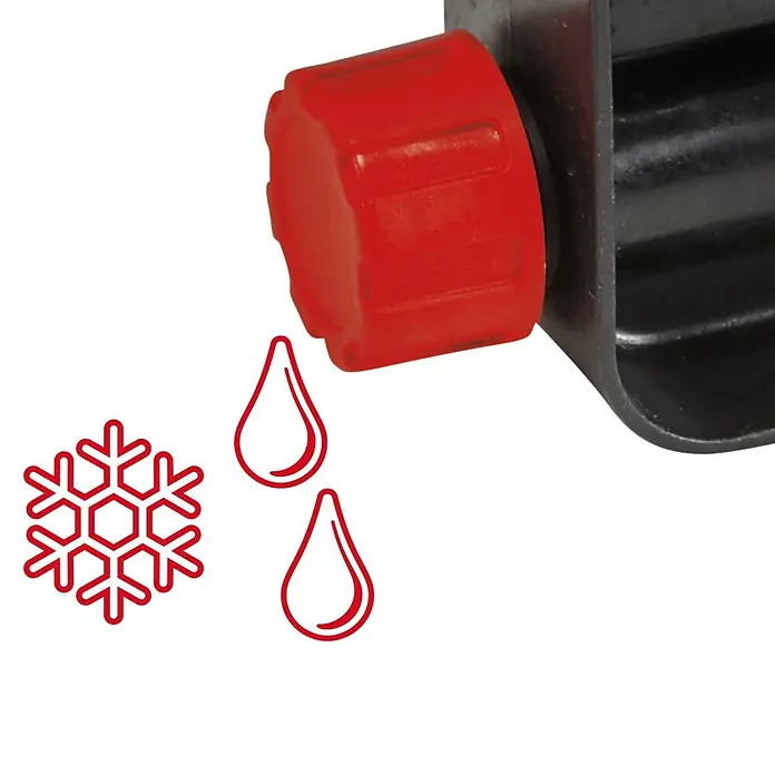 Einhell Gartenpumpe GC-GP 6040 ECO - Leistung: 600 W, Max. Fördermenge: 4.000 l/h - Roter Drehregler für Kälte-/Abtaufunktion mit Schneeflocken- und Wassertropfen-Symbolen.