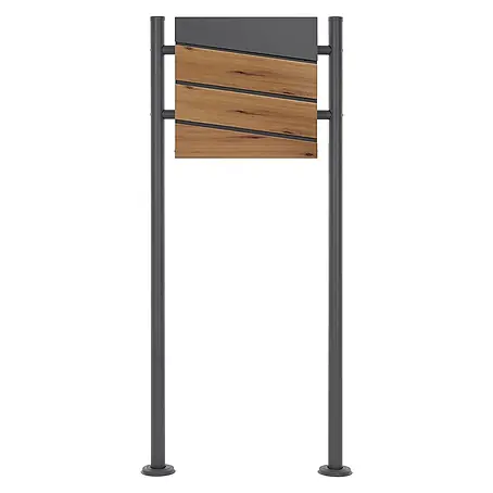 ML-Design  Standbriefkasten Briefkastenanlage mit Ständer Anthrazit 120cm Mailbox mit Pfosten