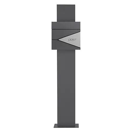 ML-Design  Standbriefkasten Briefkastenanlage mit Ständer Anthrazit 170cm Mailbox mit Pfosten
