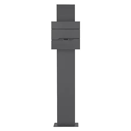 ML-Design  Standbriefkasten Briefkastenanlage mit Ständer Anthrazit 170cm Mailbox mit Pfosten