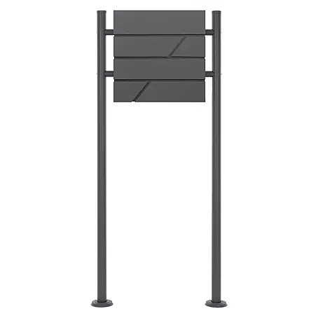 ML-Design  Standbriefkasten Briefkastenanlage mit Ständer Anthrazit 120cm Mailbox mit Pfosten