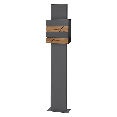 ML-Design  Standbriefkasten Briefkastenanlage mit Ständer Anthrazit 170cm Mailbox mit Pfosten