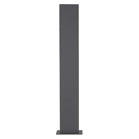 ML-Design  Standbriefkasten Anthrazit Höhe 170 cm Freistehend Halterung für Briefkasten