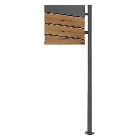 ML-Design  Standbriefkasten Briefkastenanlage mit Ständer Anthrazit 120cm Mailbox mit Pfosten