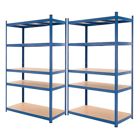 ECD Germany  Schwerlastregal Regalsystem bis 875kg Werkstattregal Metall / MDF Blau