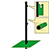 Zaunpfosten-Set (5 Stk., Länge: 150 cm)