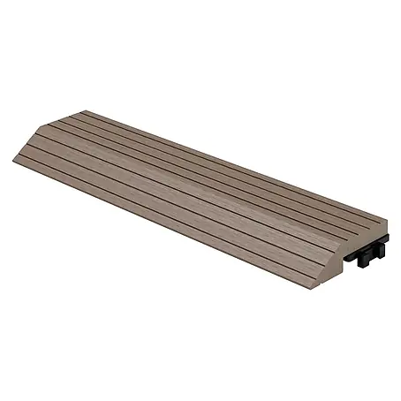 ML-Design  Terrassenfliese Randabschlussleiste gerade Dunkelbraun 30x2x7,5 cm Holzoptik Umrandung