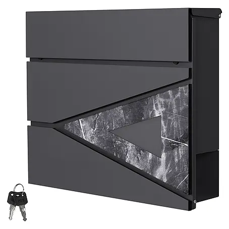 ML-Design  Wandbriefkasten Mailbox mit Zeitungsrolle für Wandmontage