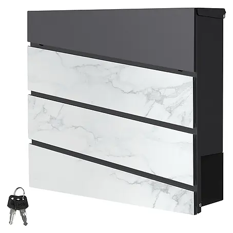 ML-Design  Wandbriefkasten Mailbox mit Zeitungsrolle für Wandmontage