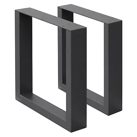ECD Germany  Tischgestell Tischgestell 30x43cm Anthrazit Bankkufen Industriedesign Möbelfüße Metall