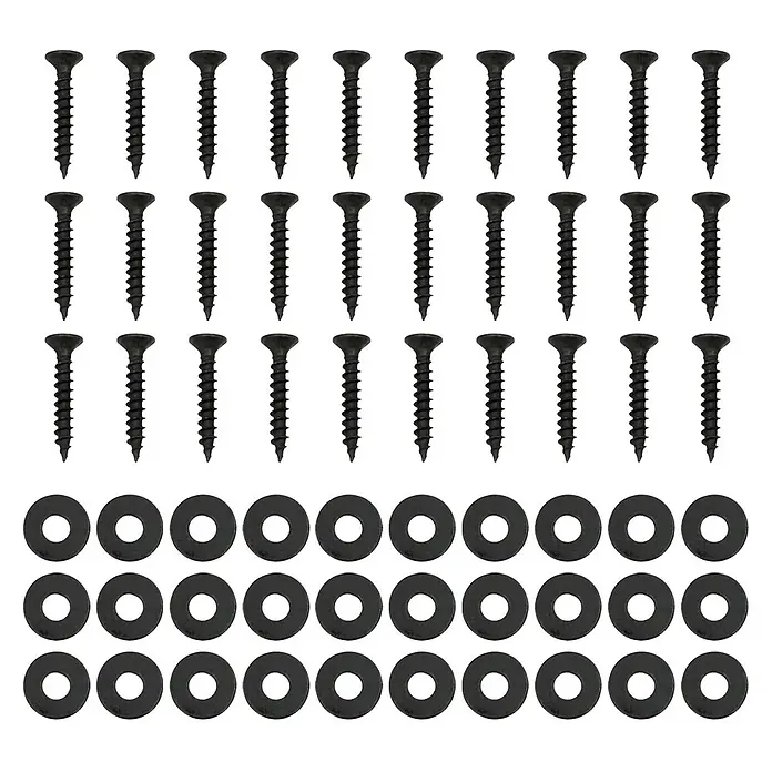 ECD Germany Tischgestell Tischgestell 90x72 Schwarz Bankkufen Industriedesign Möbelfüße Metall - Stahl - Schwarze Kreuzschlitzschrauben und schwarze Unterlegscheiben für diverse Befestigungszwecke.