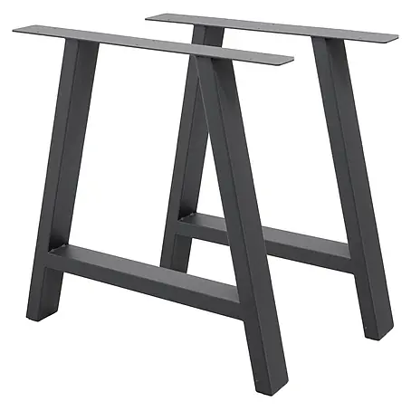 ECD Germany  Tischgestell 2x Tischbeine A-Design aus pulverbeschichtetem Stahl