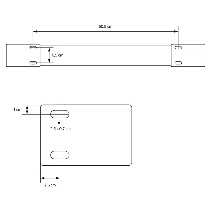 ML-Design Tischgestell Kufengestell Bankkufen für Couchtisch/Sitzbank DIY-Projekte - Stahl - Flache Metallhalterung mit Langlöchern für verstellbare Montage.
