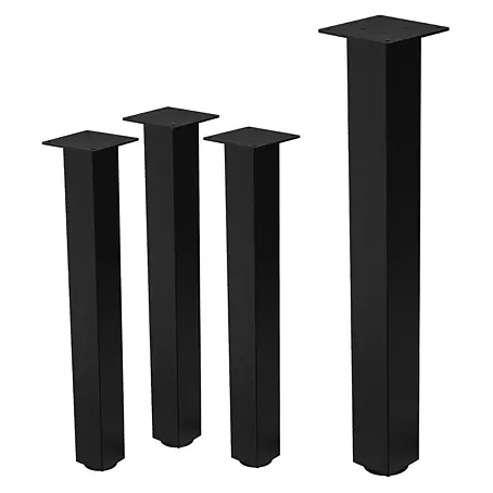 ML-Design  Tischgestell 4er Set I-Design 72cm Schwarz glänzend Möbelbeine