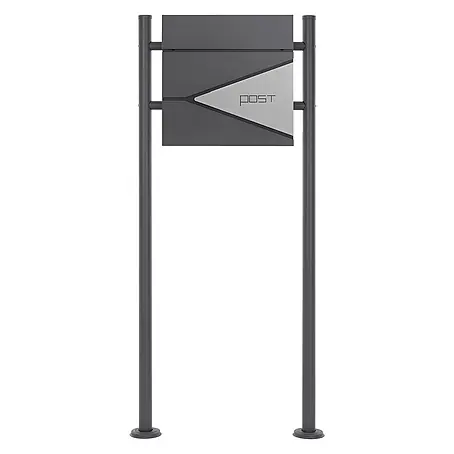 ML-Design  Standbriefkasten Briefkastenanlage mit Ständer Anthrazit 120cm Mailbox mit Pfosten