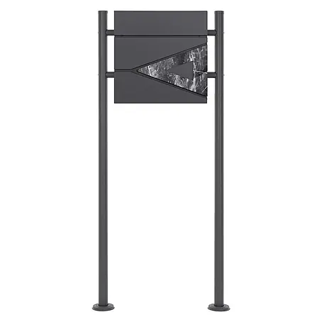 ML-Design  Standbriefkasten Briefkastenanlage mit Ständer Anthrazit 120cm Mailbox mit Pfosten