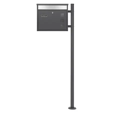 ML-Design  Standbriefkasten Briefkastenanlage mit Ständer Anthrazit 120cm Mailbox mit Pfosten