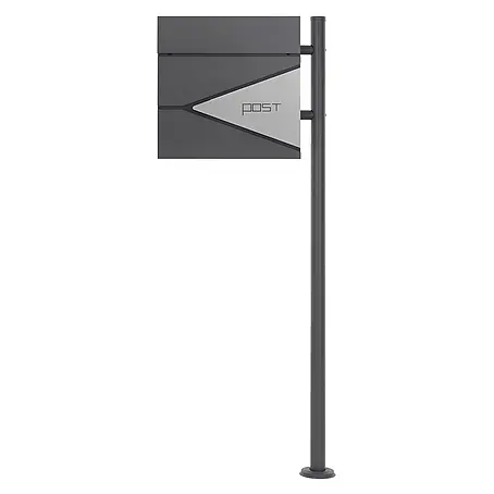 ML-Design  Standbriefkasten Briefkastenanlage mit Ständer Anthrazit 120cm Mailbox mit Pfosten