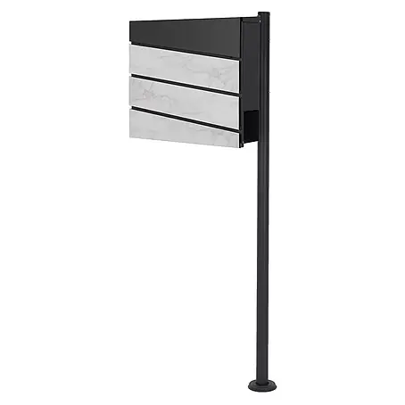 ML-Design  Standbriefkasten Briefkastenanlage mit Ständer Anthrazit 120cm Mailbox mit Pfosten