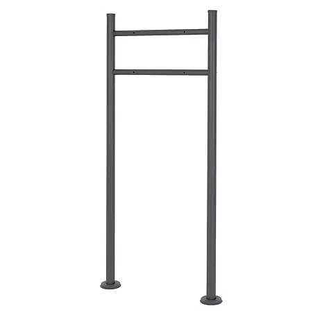 ML-Design  Standbriefkasten Anthrazit rund Höhe 120 cm Freistehend Halterung für Briefkasten