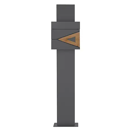 ML-Design  Standbriefkasten Briefkastenanlage mit Ständer Anthrazit 170cm Mailbox mit Pfosten