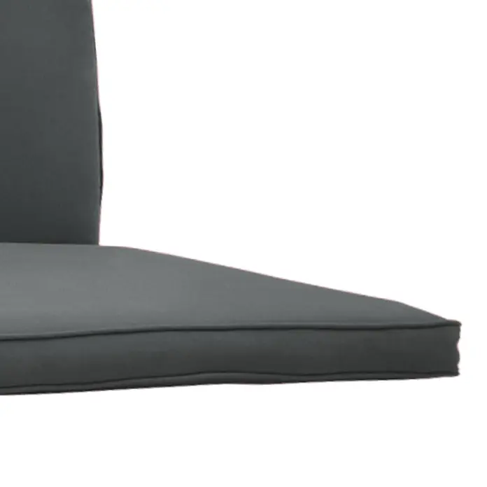 Beautissu Bankauflage Loft HS - Hollywoodschaukel, 1 Stk., L x B x H: 180 x 100 x 6 cm, Baumwolle, Polyester, Graphitgrau - Dunkelgraue Stoff-Sitz- und Rückenkissen mit Paspelierung.