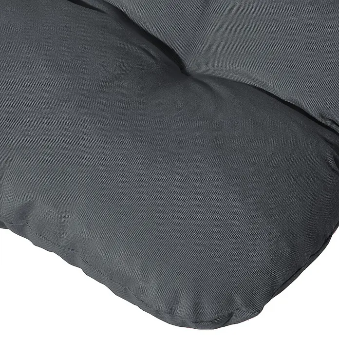 Beautissu Bankauflage Flair HS - Hollywoodschaukel, 1 Stk., Polyester, Graphitgrau - Dunkelgraues Stoffkissen mit strukturierter Oberfläche und abgesteppten Abschnitten.